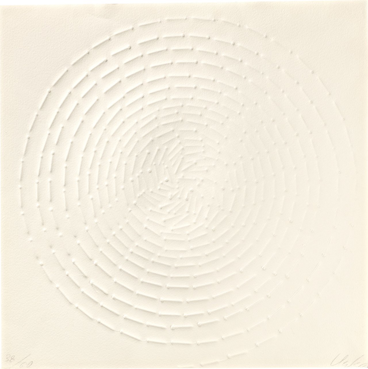 Auf diesem Bild ist das folgende Kunstwerk zu sehen: Günther Uecker. Ohne Titel. 1970er-Jahre.