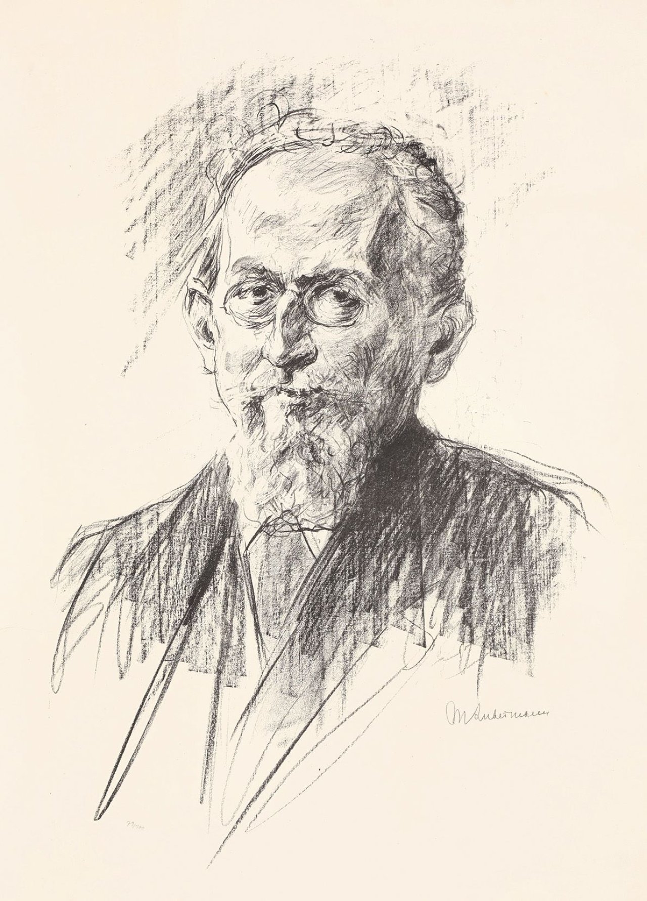 This picture shows the following artwork: Max Liebermann. „Bildnis Eduard Bernstein“. 1919.