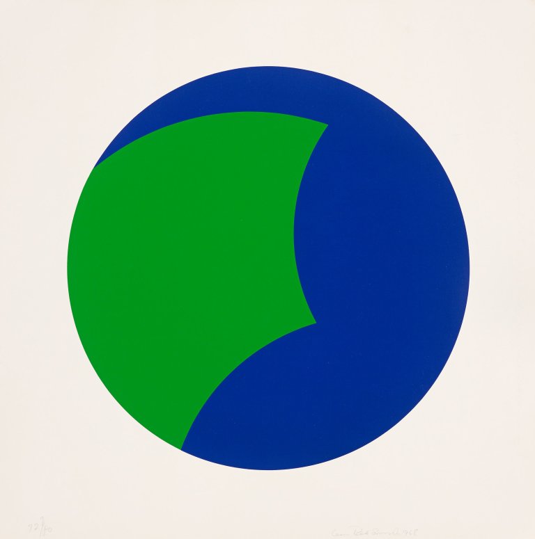 Auf diesem Bild ist das folgende Kunstwerk zu sehen: Leon Polk Smith. Ohne Titel. 1968.