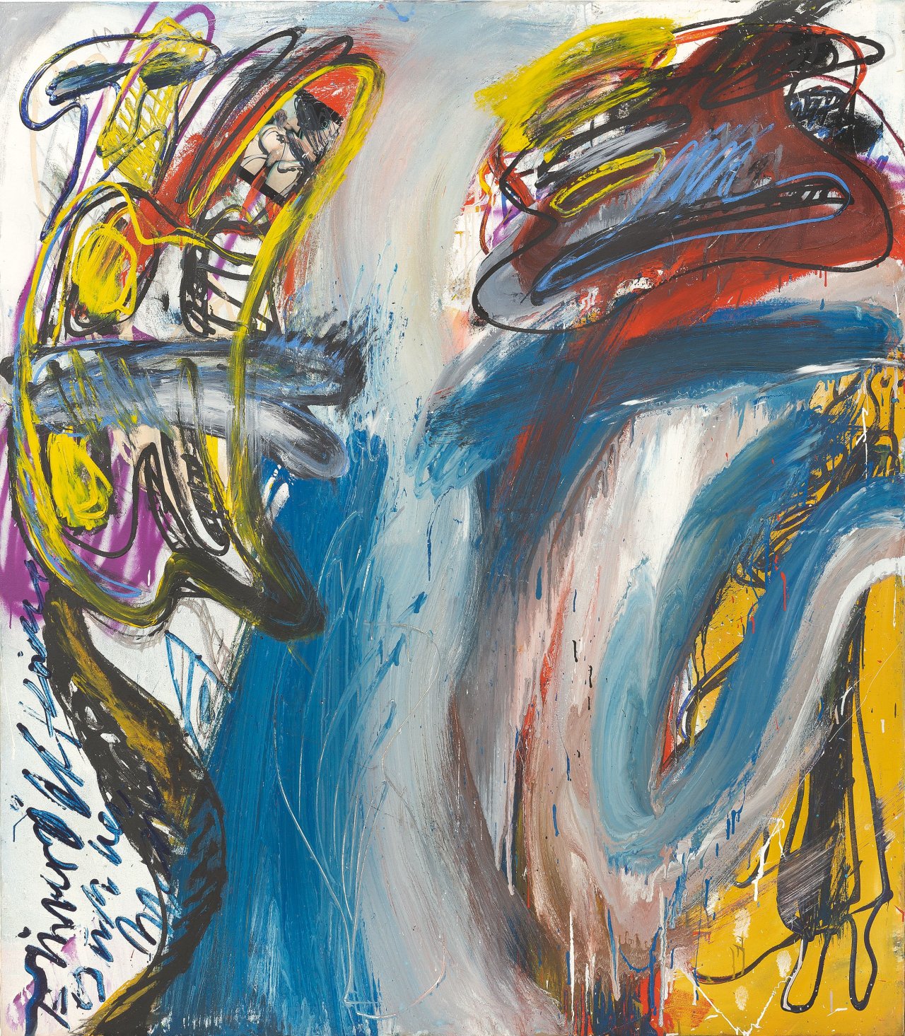 Auf diesem Bild ist das folgende Kunstwerk zu sehen: Walter Stöhrer. „Unveröffentlichter Brief an eine schwarze Madonna“. 1976.