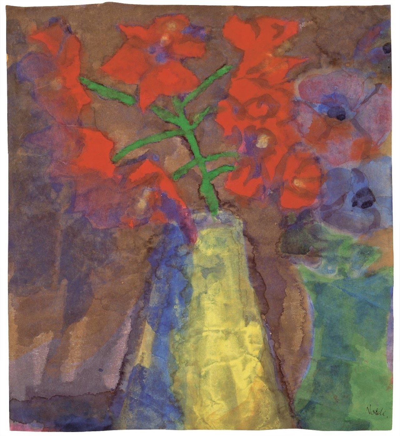 This picture shows the following artwork: Emil Nolde. Rote Rispe.