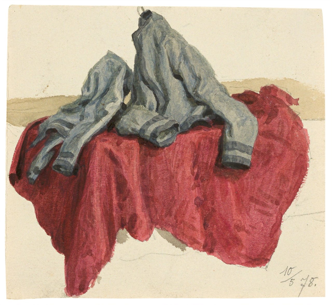 Auf diesem Bild ist das folgende Kunstwerk zu sehen: Paul Wilhelm Tübbecke. Zwei graue Jacken. 1878.