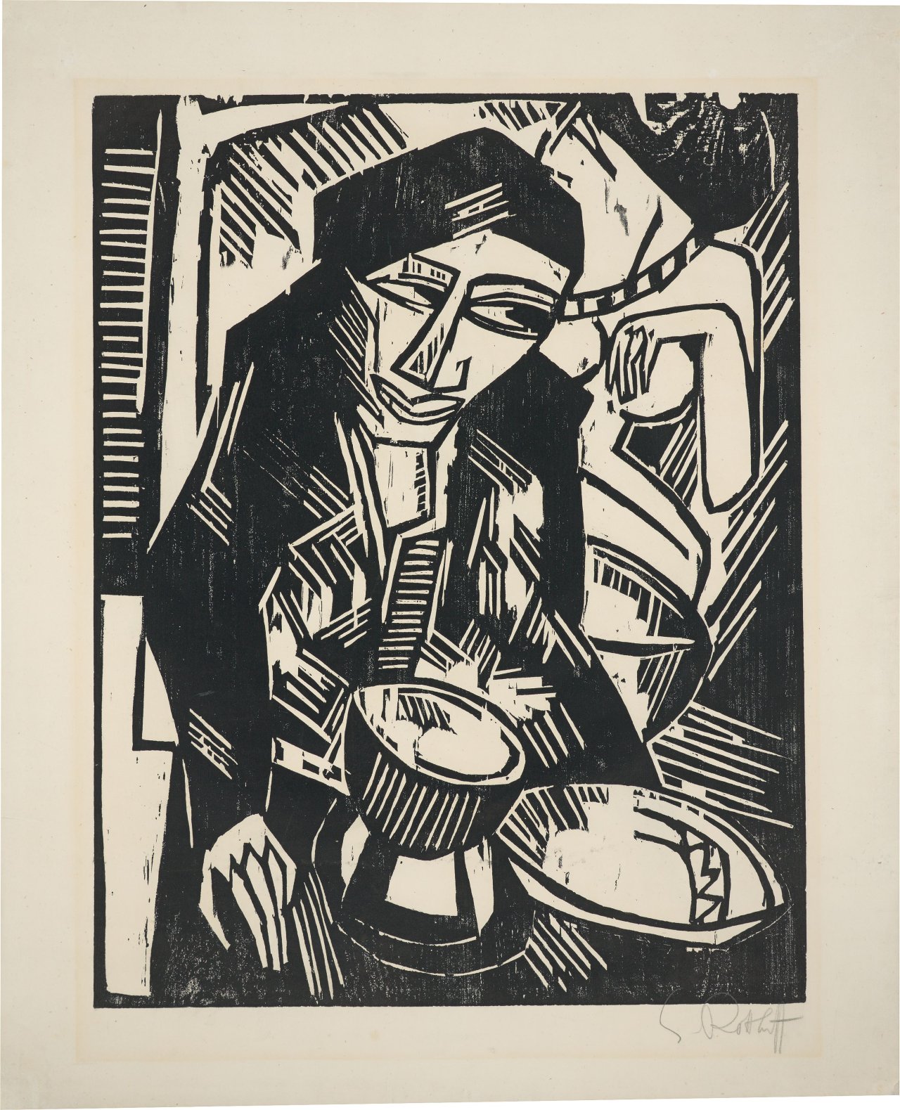 Auf diesem Bild ist das folgende Kunstwerk zu sehen: Karl Schmidt-Rottluff. „Melancholie“. 1914.