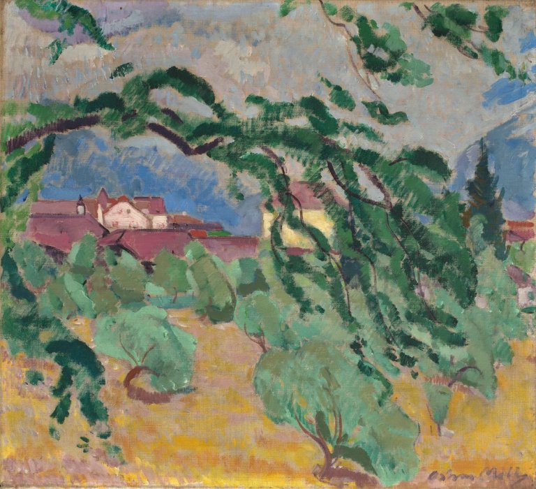 Auf diesem Bild ist das folgende Kunstwerk zu sehen: Oskar Moll. „Zweig“. Um 1911.