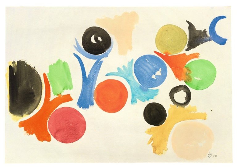 This picture shows the following artwork: Ernst Wilhelm Nay. Ohne Titel. 1957.