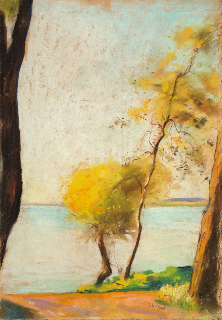 Auf diesem Bild ist das folgende Kunstwerk zu sehen: Lesser Ury. „Holsteinische Schweiz“. 1902.