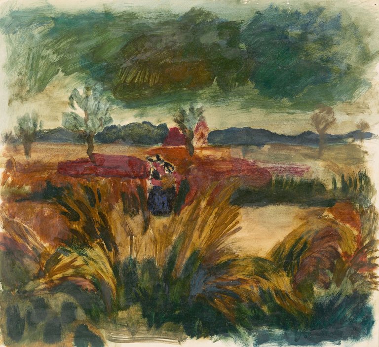 Auf diesem Bild ist das folgende Kunstwerk zu sehen: Georg Tappert. Auf dem Feld.