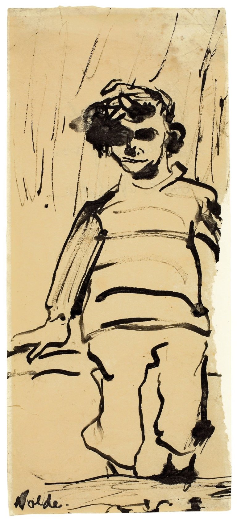 This picture shows the following artwork: Emil Nolde. „Junge“. Um 1908.