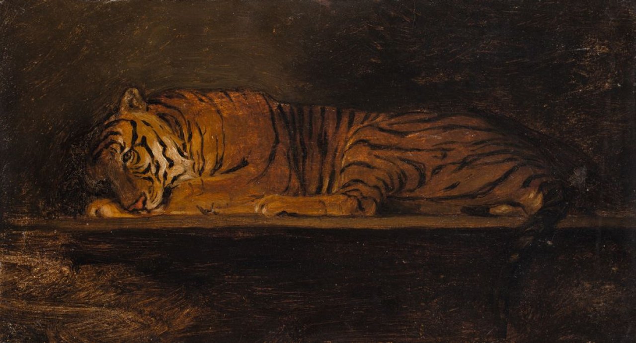 Auf diesem Bild ist das folgende Kunstwerk zu sehen:  Französisch, um 1830. Tiger.