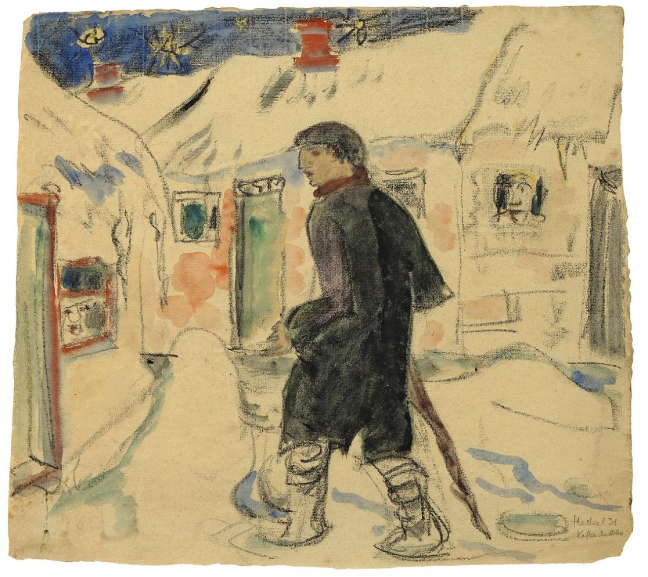 This picture shows the following artwork: Erich Heckel. „Kafka – Das Schloss“. 1931.