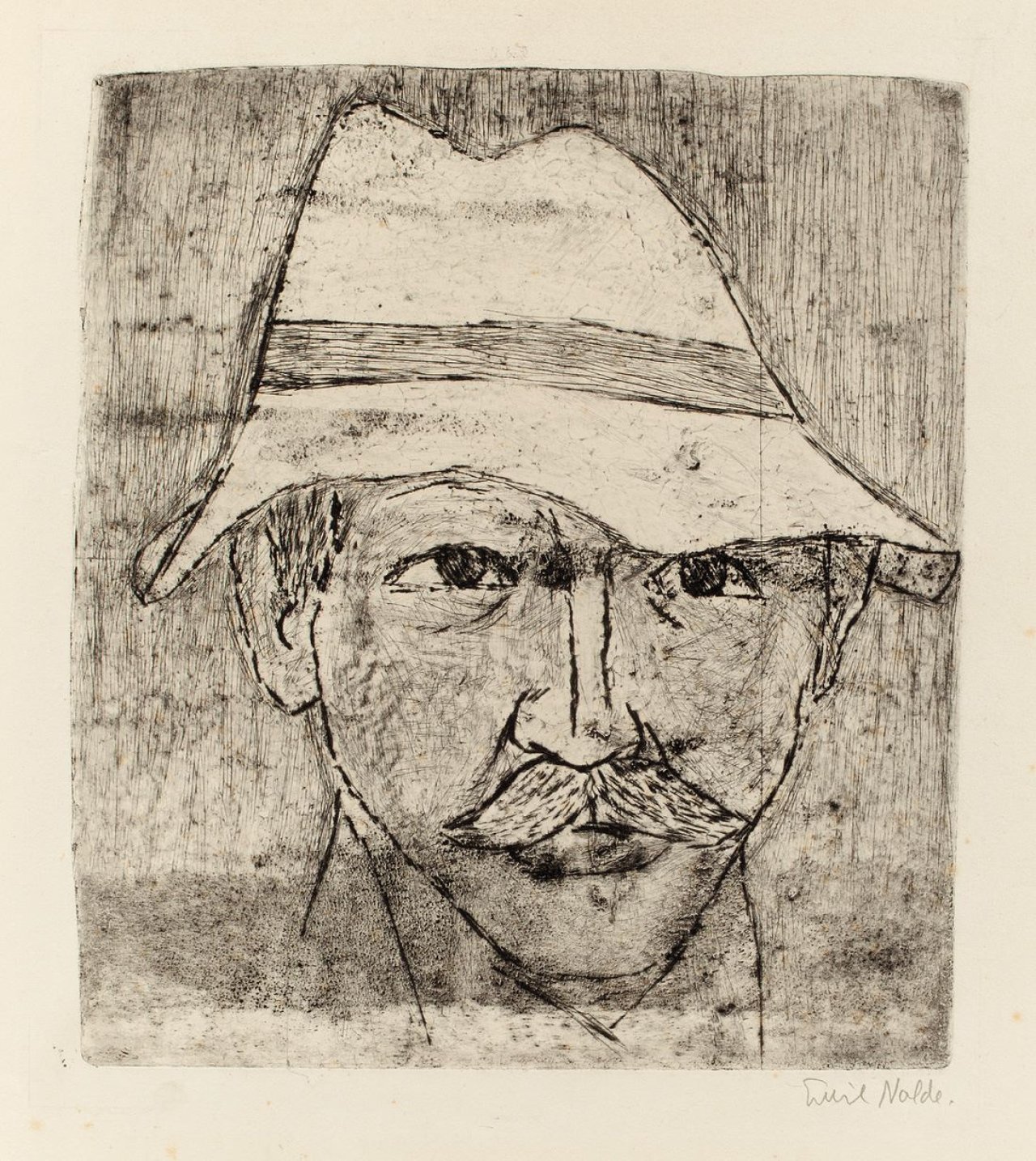 This picture shows the following artwork: Emil Nolde. „Selbstbildnis“. 1911.