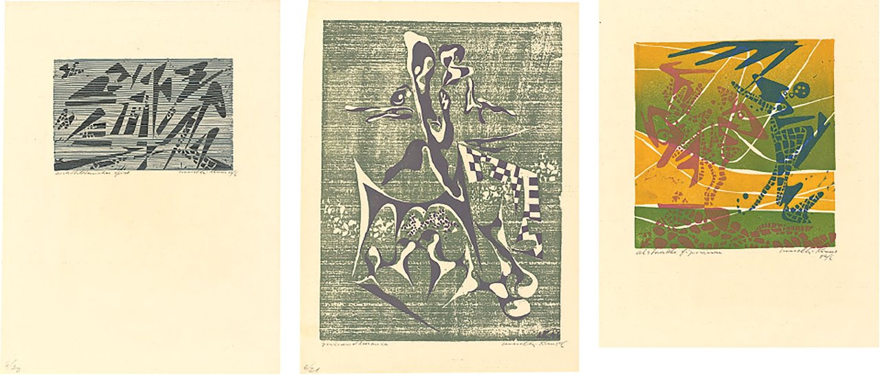 Auf diesem Bild ist das folgende Kunstwerk zu sehen: Erich Müller-Kraus. „6 Farbholzschnitte“. 1942-46.