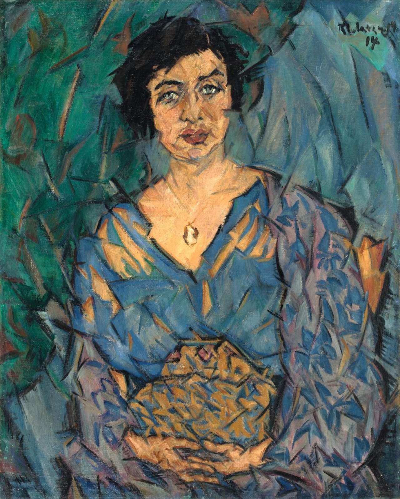 Auf diesem Bild ist das folgende Kunstwerk zu sehen: Heinrich Richter-Berlin. Bildnis der Tänzerin Raissa Gurievich Kroll. 1914.