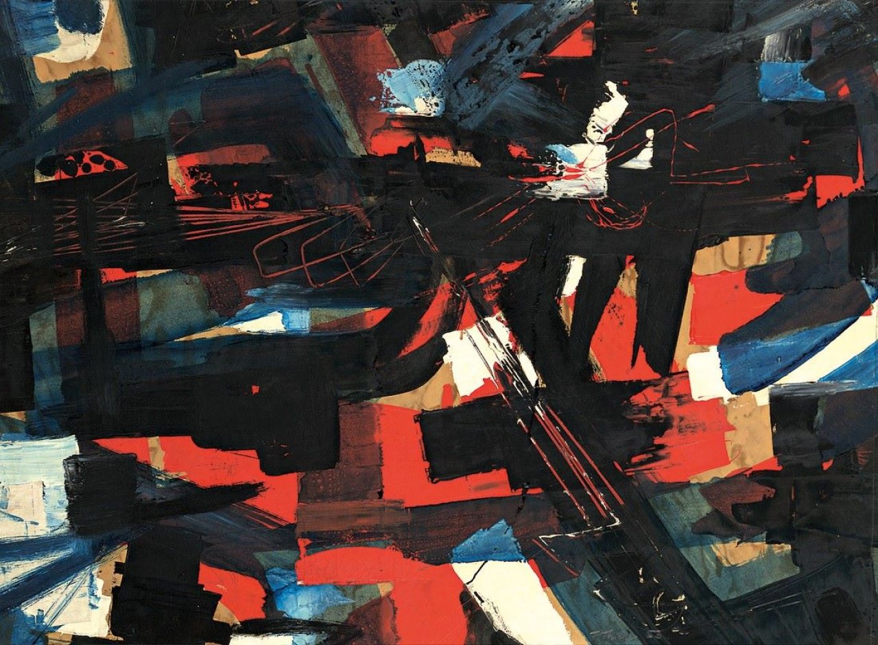This picture shows the following artwork: Fred Thieler. Ohne Titel. 1953.