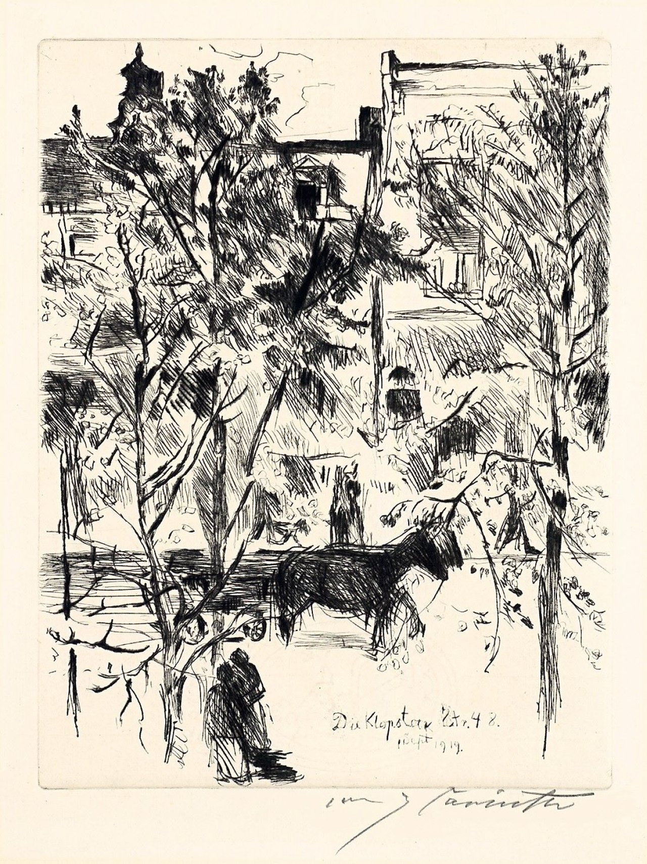 Auf diesem Bild ist das folgende Kunstwerk zu sehen: Lovis Corinth. „Klopstockstraße 48“. 1919.