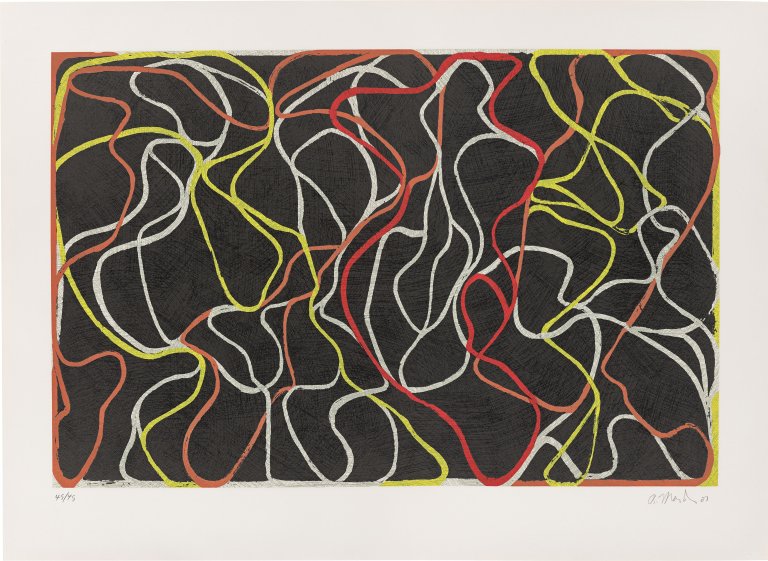 Auf diesem Bild ist das folgende Kunstwerk zu sehen: Brice Marden. Beyond Eagles Mere 2. 2001.