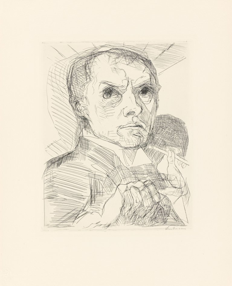 Auf diesem Bild ist das folgende Kunstwerk zu sehen: Max Beckmann. „Gesichter“. 1914-1919.