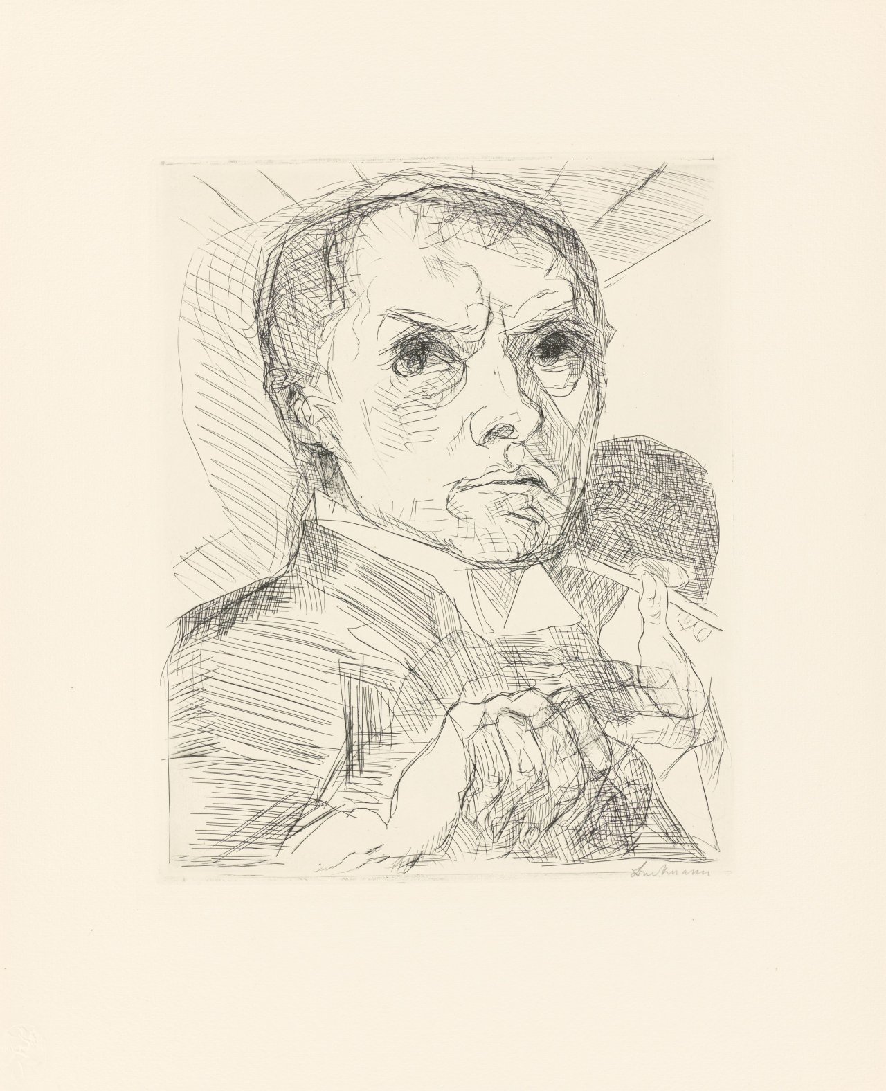 Auf diesem Bild ist das folgende Kunstwerk zu sehen: Max Beckmann. „Gesichter“. 1914-1919.