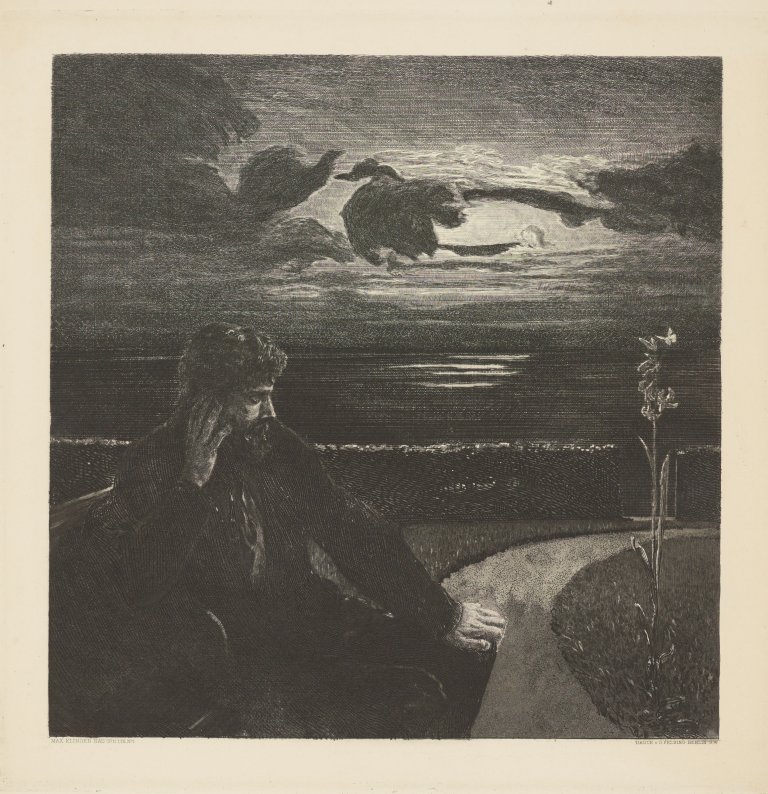 Auf diesem Bild ist das folgende Kunstwerk zu sehen: Max Klinger. „Vom Tode Erster Teil. Opus XI“. 1889.