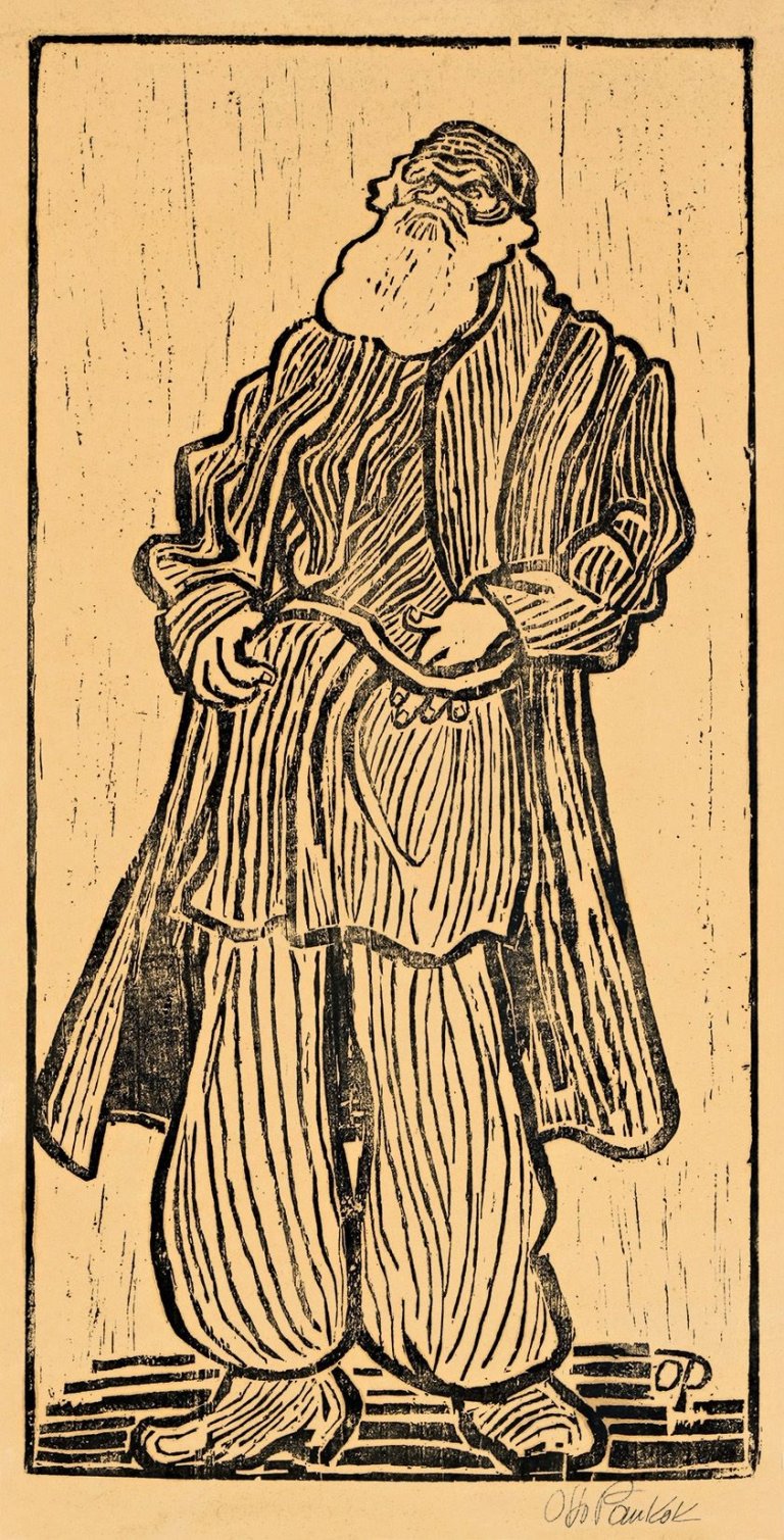 Auf diesem Bild ist das folgende Kunstwerk zu sehen: Otto Pankok. „Tolstoj“. 1942.
