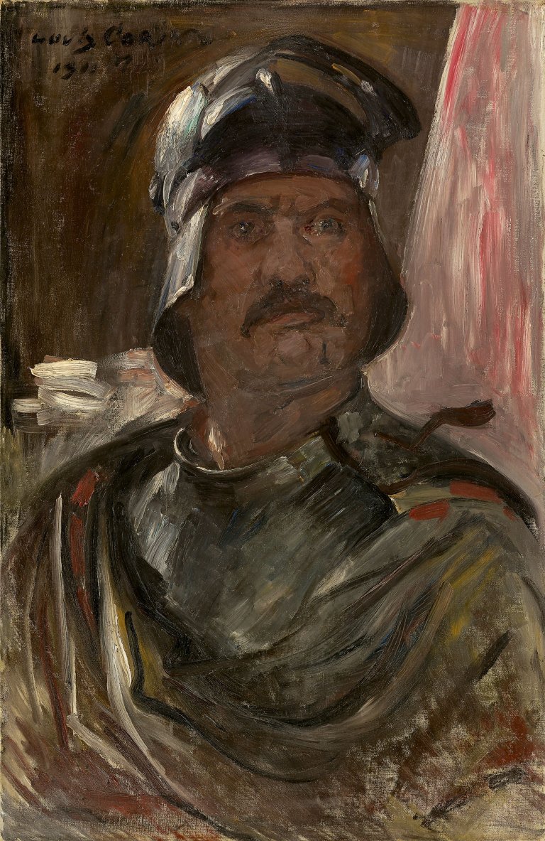 This picture shows the following artwork: Lovis Corinth. ”Selbstporträt im Harnisch”. 1911.