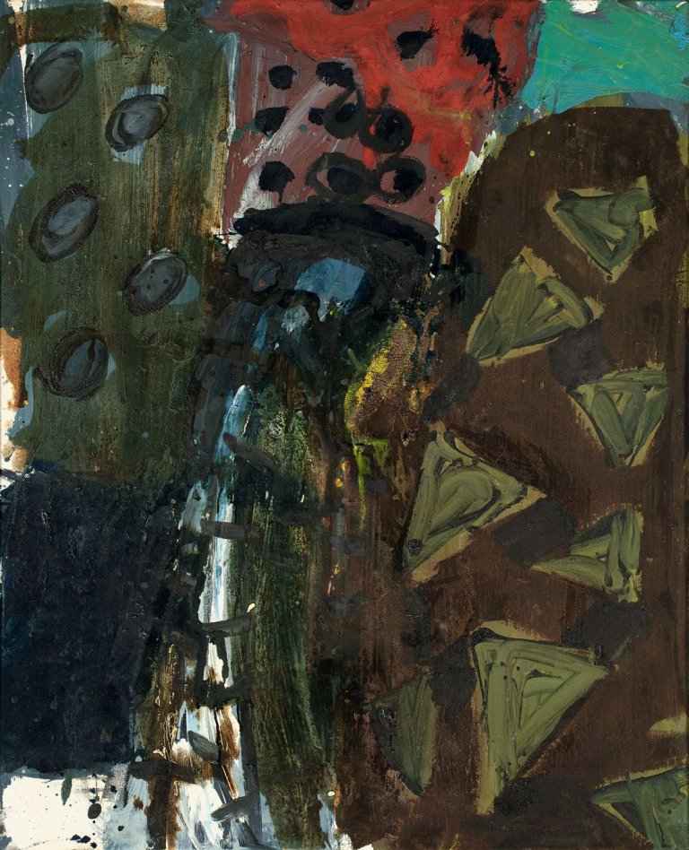Auf diesem Bild ist das folgende Kunstwerk zu sehen: Markus Lüpertz. „Drück dich doch verständlich aus!“ (Aus: Alice im Wunderland). 1980.