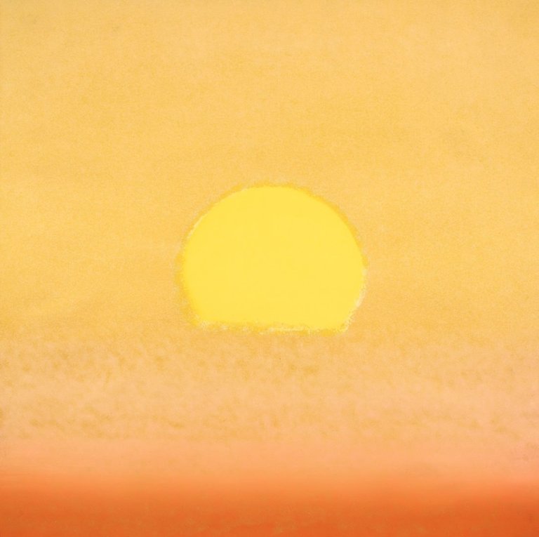 This picture shows the following artwork: Andy Warhol. „Sunset“ (Rot). 1972.