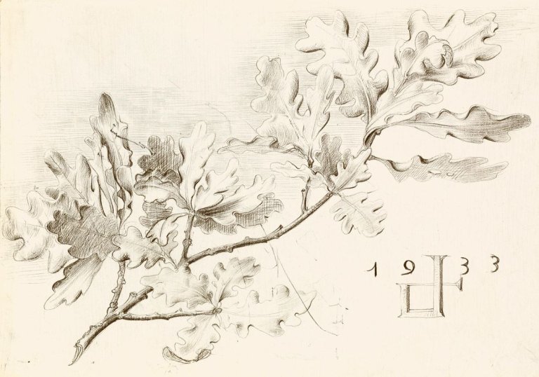 Auf diesem Bild ist das folgende Kunstwerk zu sehen: Otto Dix. „Eichenlaub“. 1933.