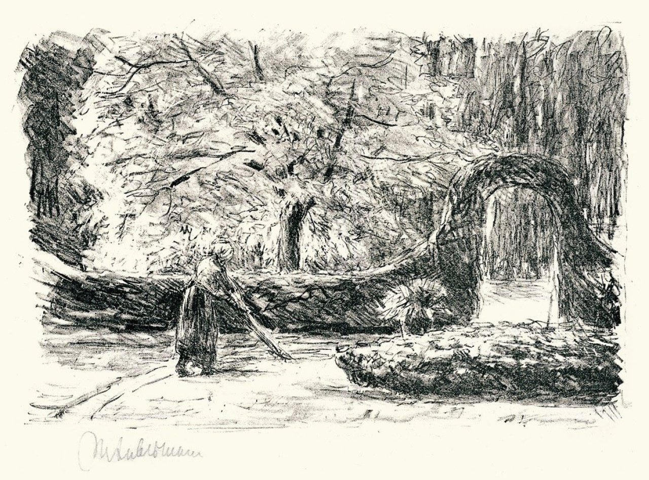 This picture shows the following artwork: Max Liebermann. „Bedienerin im Garten von Wannsee“. 1925.