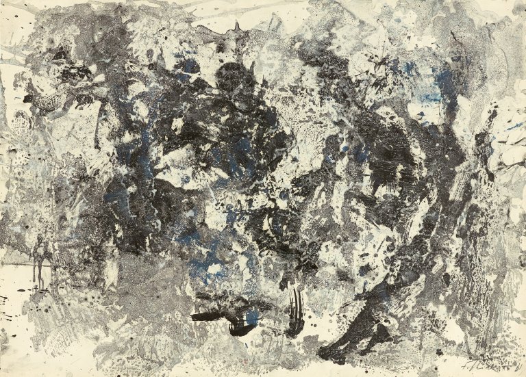 Auf diesem Bild ist das folgende Kunstwerk zu sehen: Fred Thieler. Ohne Titel. 1961.