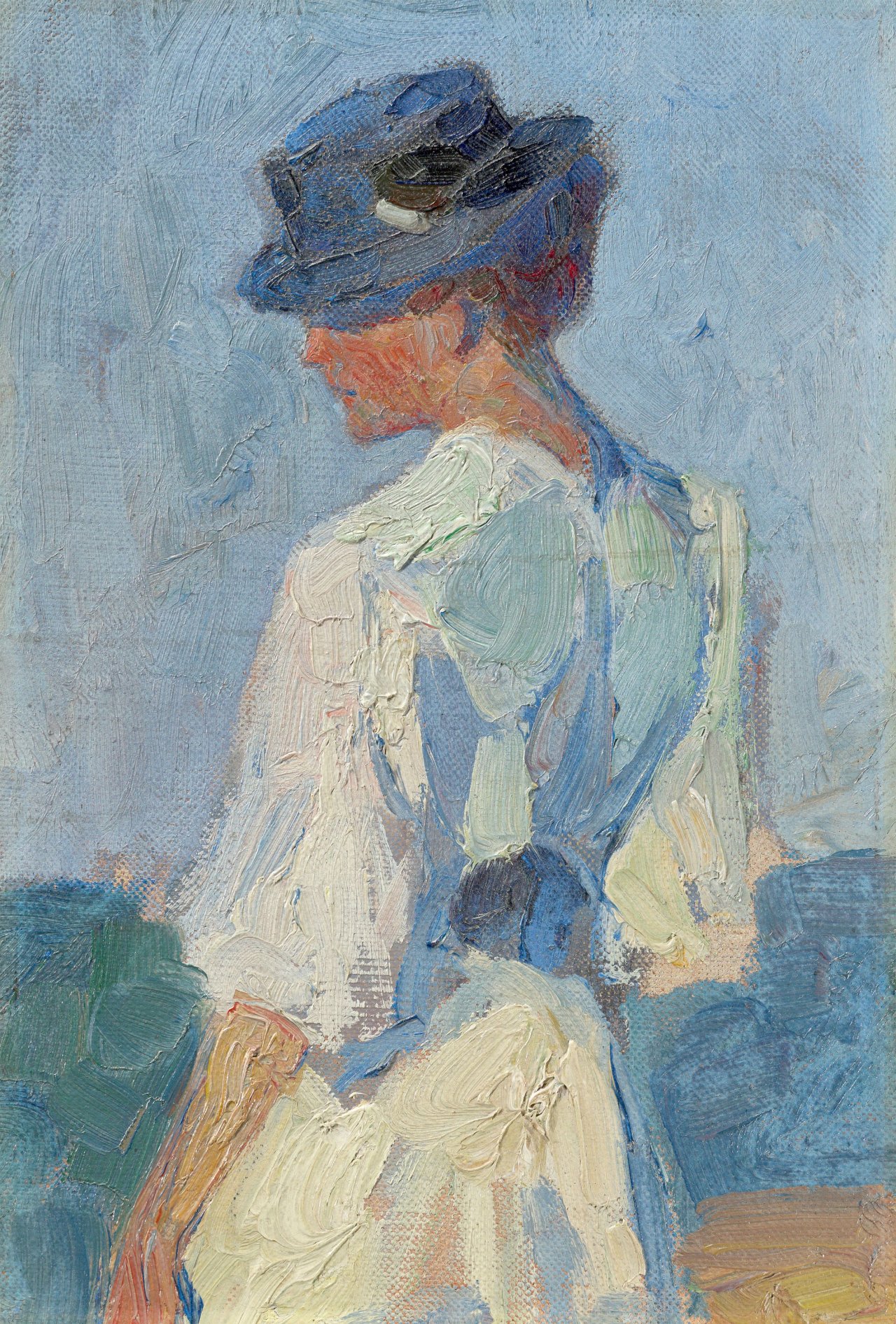 Catalog image of Studie zum Gemälde „Frau in Weiß“ (Else Ubbelohde). 1903