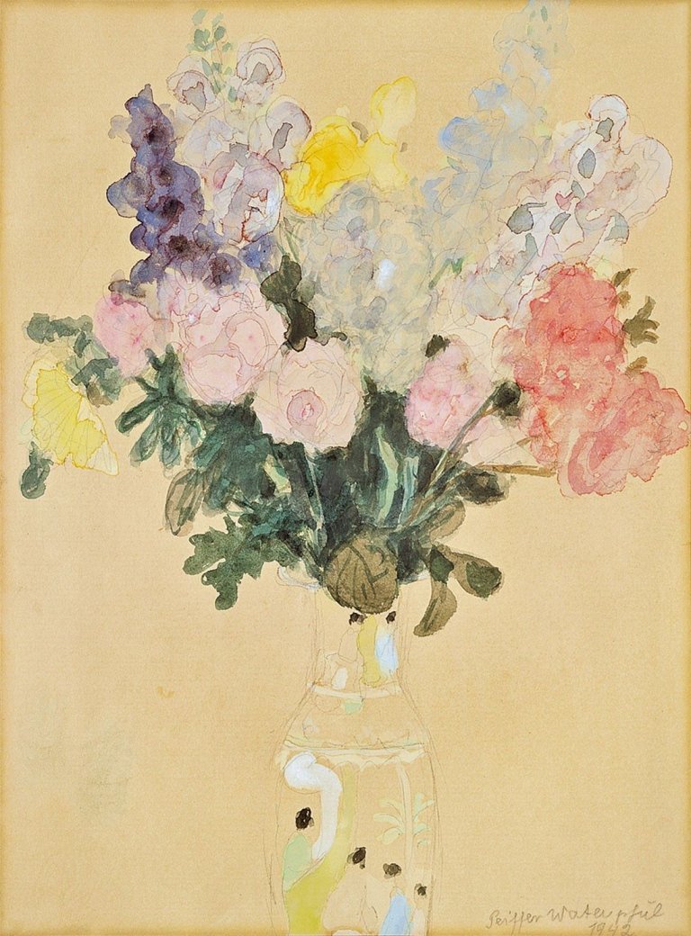 Auf diesem Bild ist das folgende Kunstwerk zu sehen: Max Peiffer Watenphul. Sommerblumen. 1942.