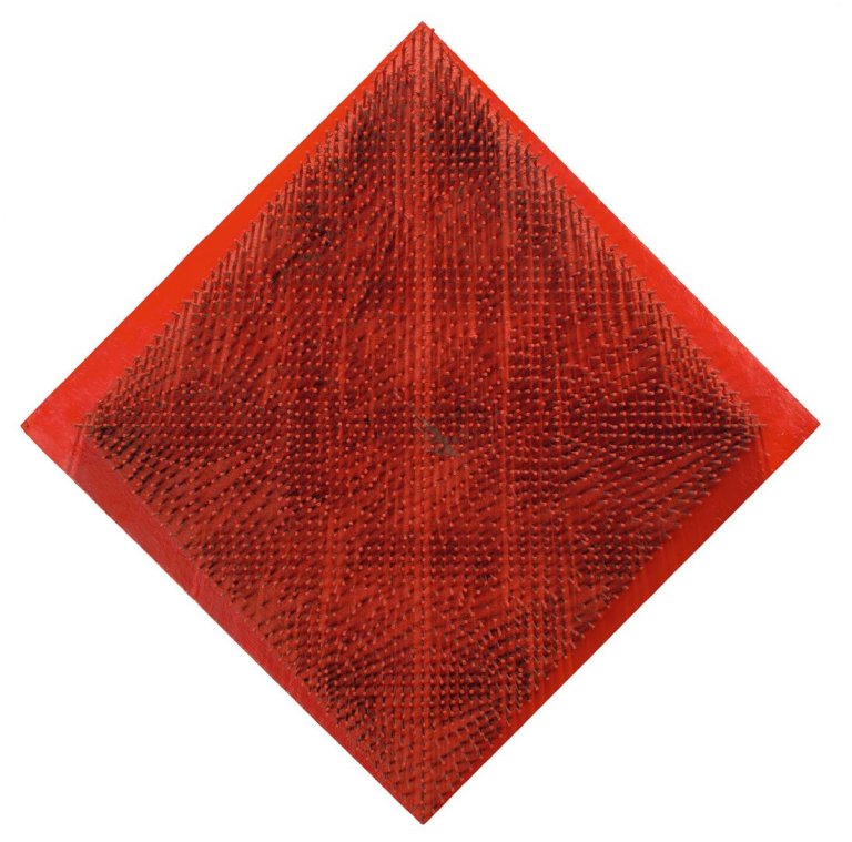 Auf diesem Bild ist das folgende Kunstwerk zu sehen: Bernard Aubertin. „Clous N°1“. 1966.