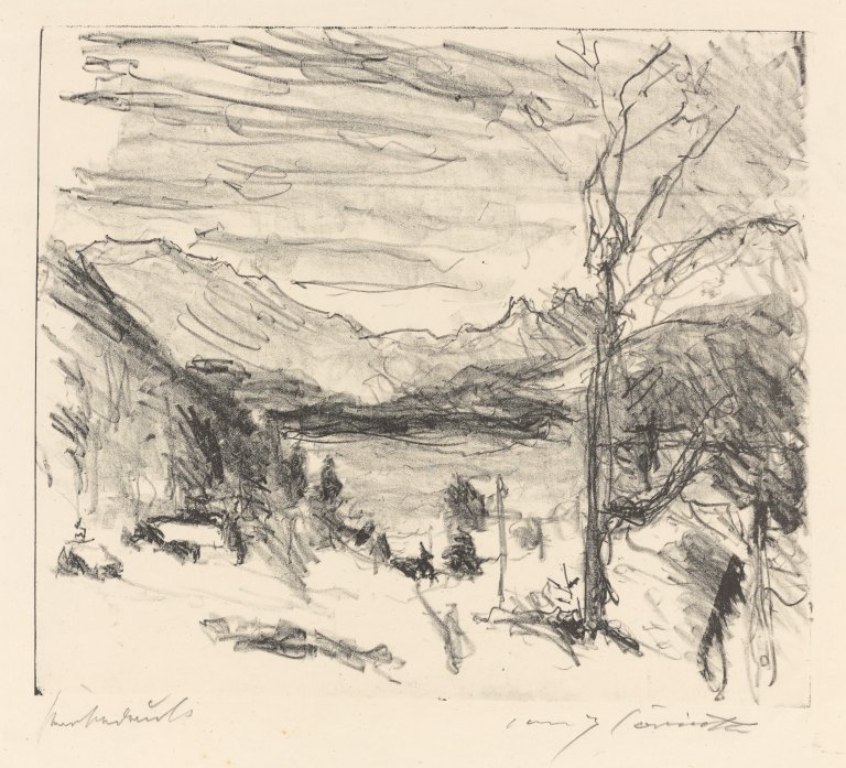 This picture shows the following artwork: Lovis Corinth. „Walchensee im Nebel“. 1920.