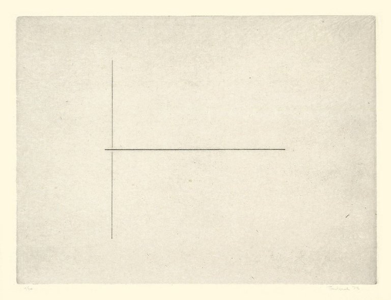 Auf diesem Bild ist das folgende Kunstwerk zu sehen: Fred Sandback. Ohne Titel. 1975.