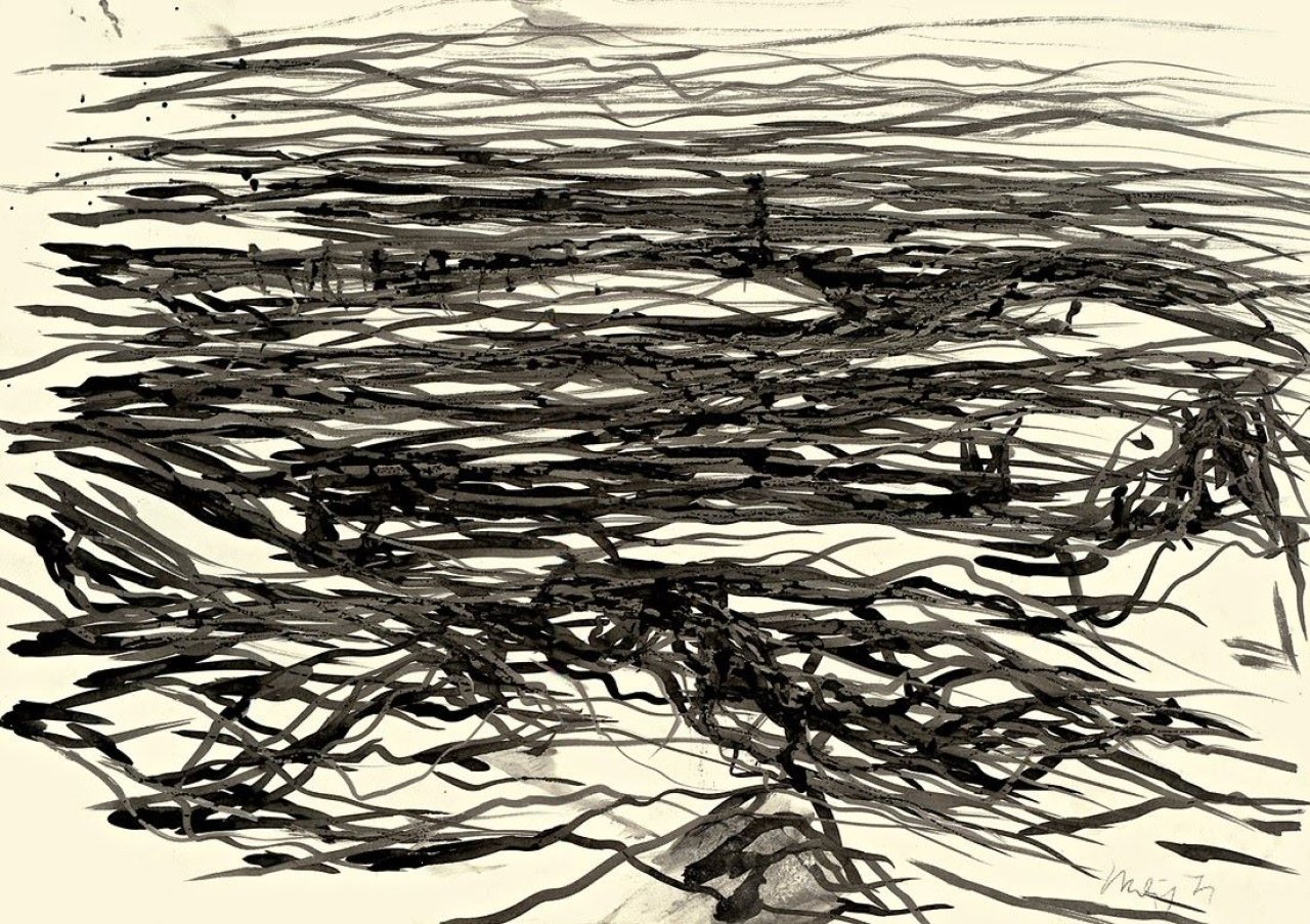 Auf diesem Bild ist das folgende Kunstwerk zu sehen: Max Uhlig. „Strand bei Niemeyer“. 1971.
