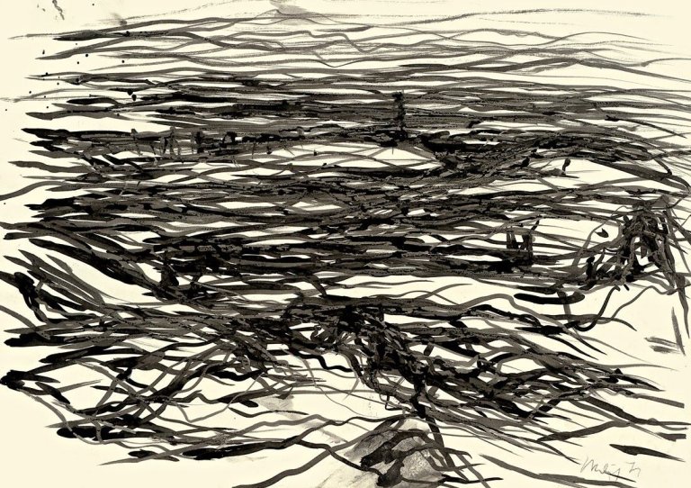 Auf diesem Bild ist das folgende Kunstwerk zu sehen: Max Uhlig. „Strand bei Niemeyer“. 1971.