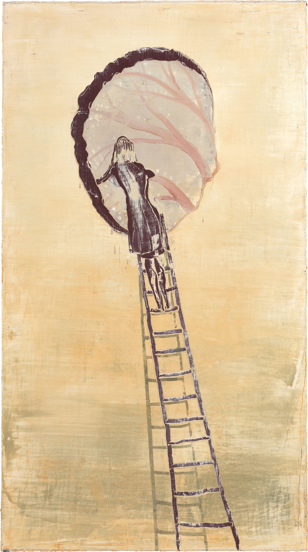 Auf diesem Bild ist das folgende Kunstwerk zu sehen: Norbert Schwontkowski. Die Leiter. 2011.