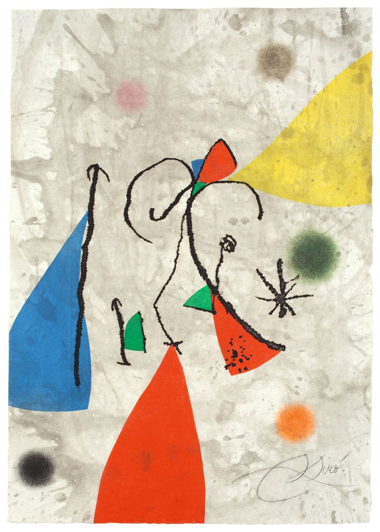 Auf diesem Bild ist das folgende Kunstwerk zu sehen: Joan Miró. Aus: „Passage de l'Égyptienne“. 1979/85.