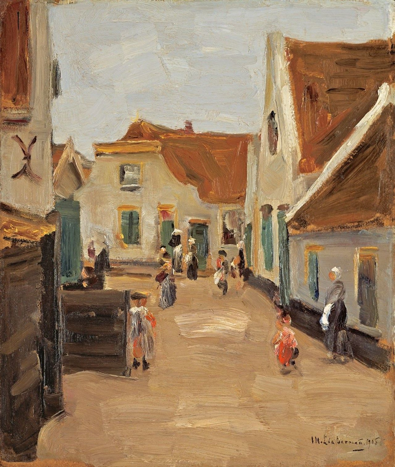 This picture shows the following artwork: Max Liebermann. „Dorfstraße in Noordwijk“. 1905.