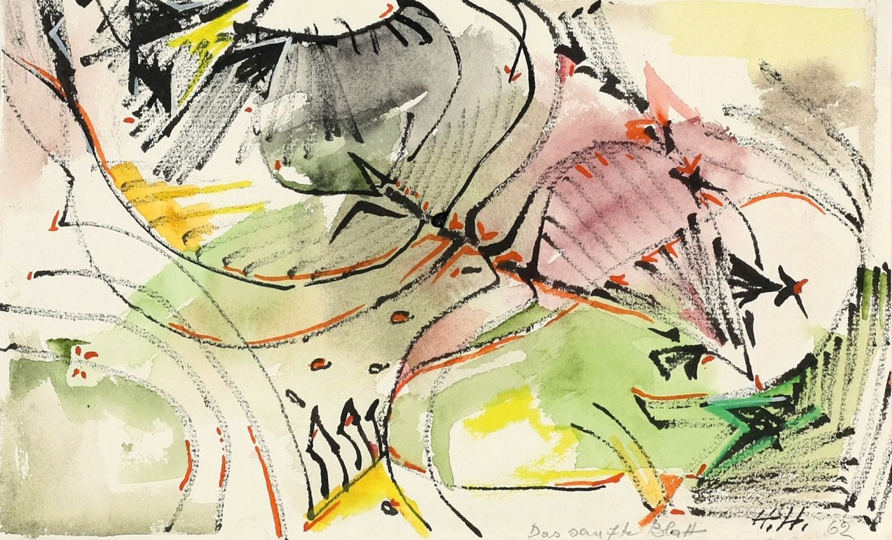 This picture shows the following artwork: Hannah Höch. „Das sanfte Blatt“. 1962.