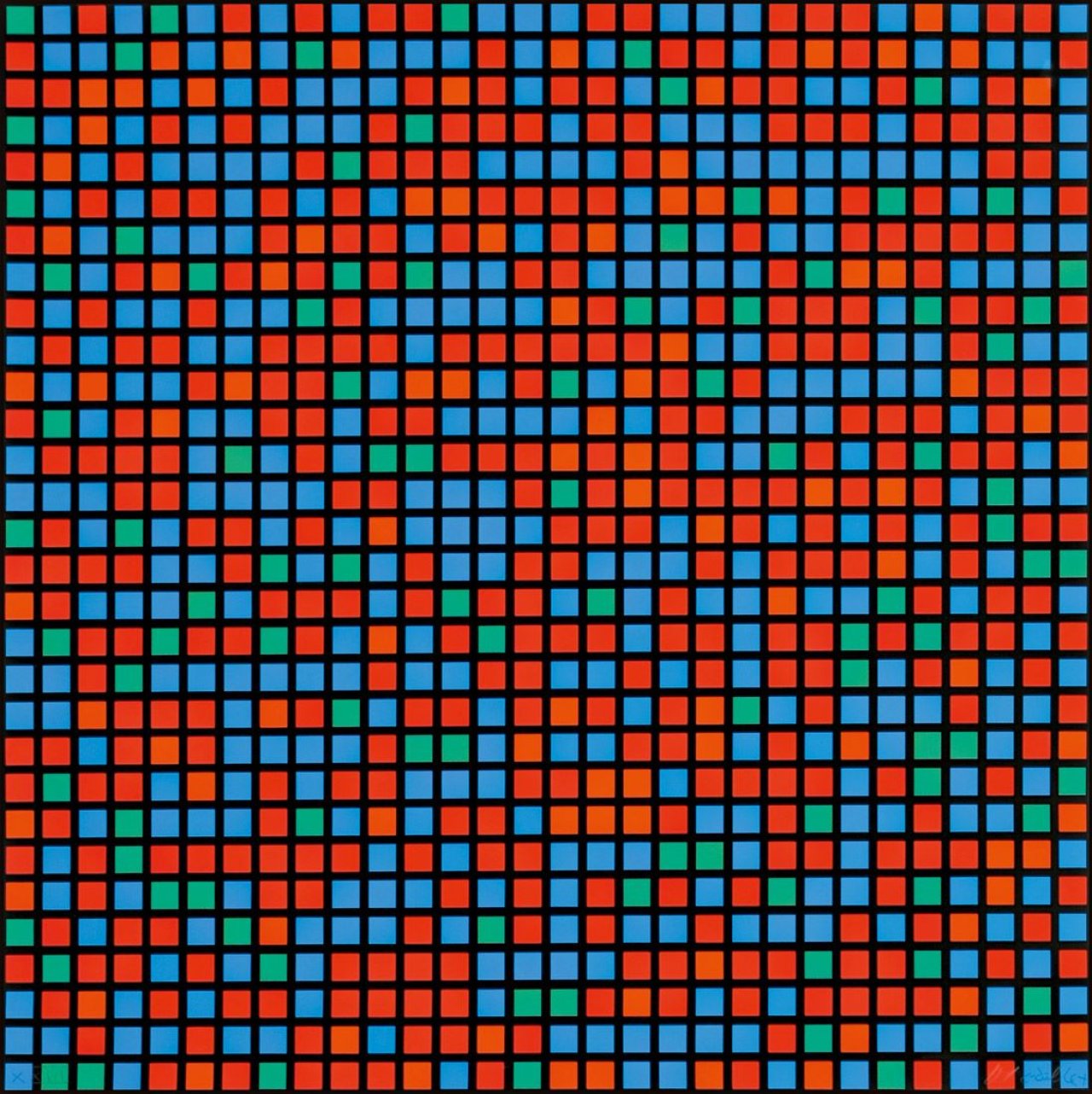 This picture shows the following artwork: François Morellet. „Mo II/71“ / „MO I/70“. 1973.