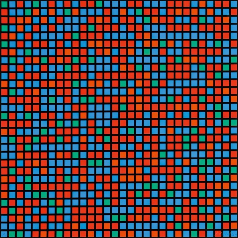 Auf diesem Bild ist das folgende Kunstwerk zu sehen: François Morellet. „Mo II/71“ / „MO I/70“. 1973.