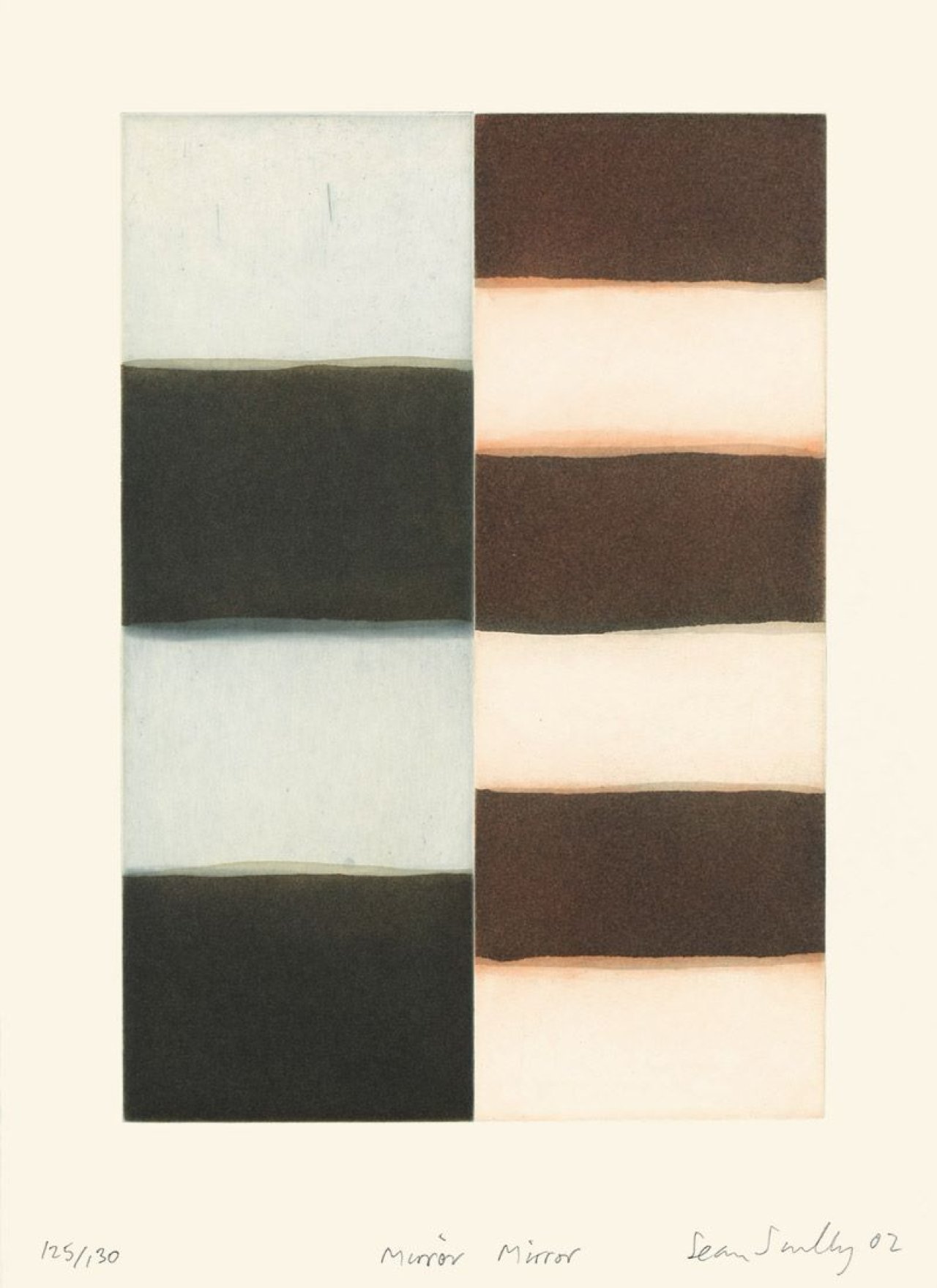 Auf diesem Bild ist das folgende Kunstwerk zu sehen: Sean Scully. „Mirror Mirror“. 2002.