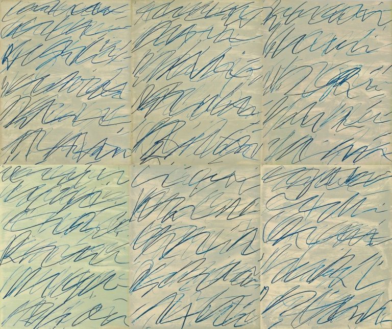 Auf diesem Bild ist das folgende Kunstwerk zu sehen: Cy Twombly. „Roman Notes“. 1970.