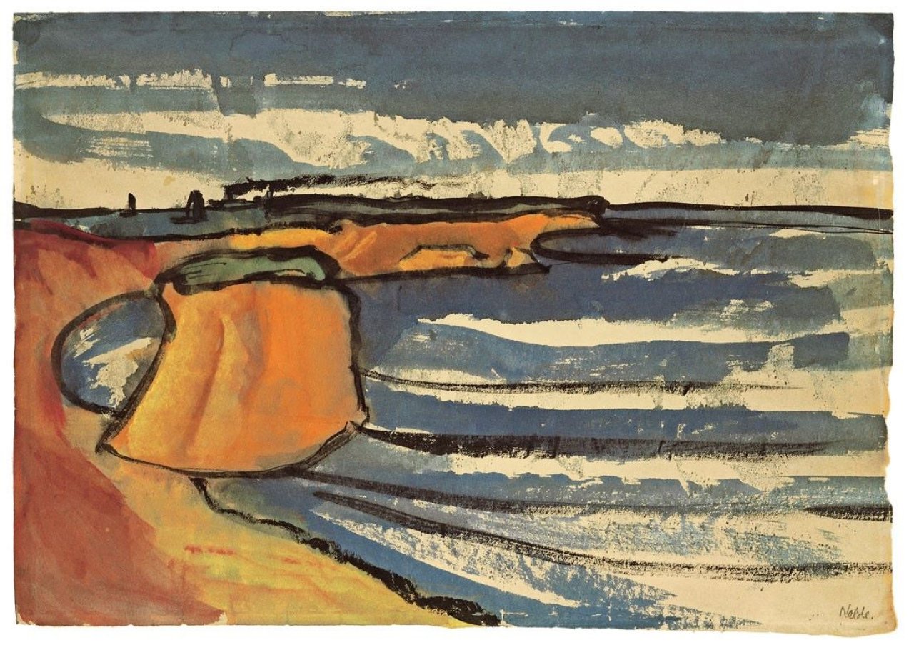 This picture shows the following artwork: Emil Nolde. Küstenlandschaft.
