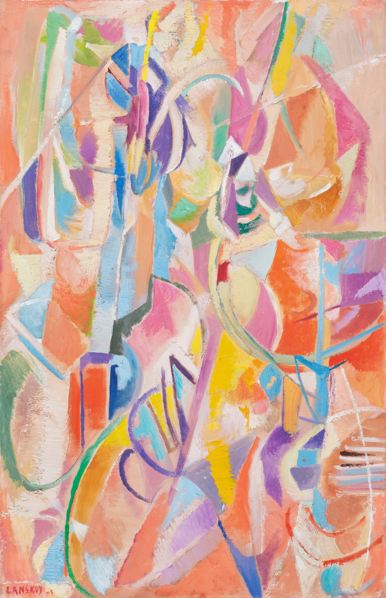 Auf diesem Bild ist das folgende Kunstwerk zu sehen: André Lanskoy. „L’arc en ciel accidenté“. 1968.