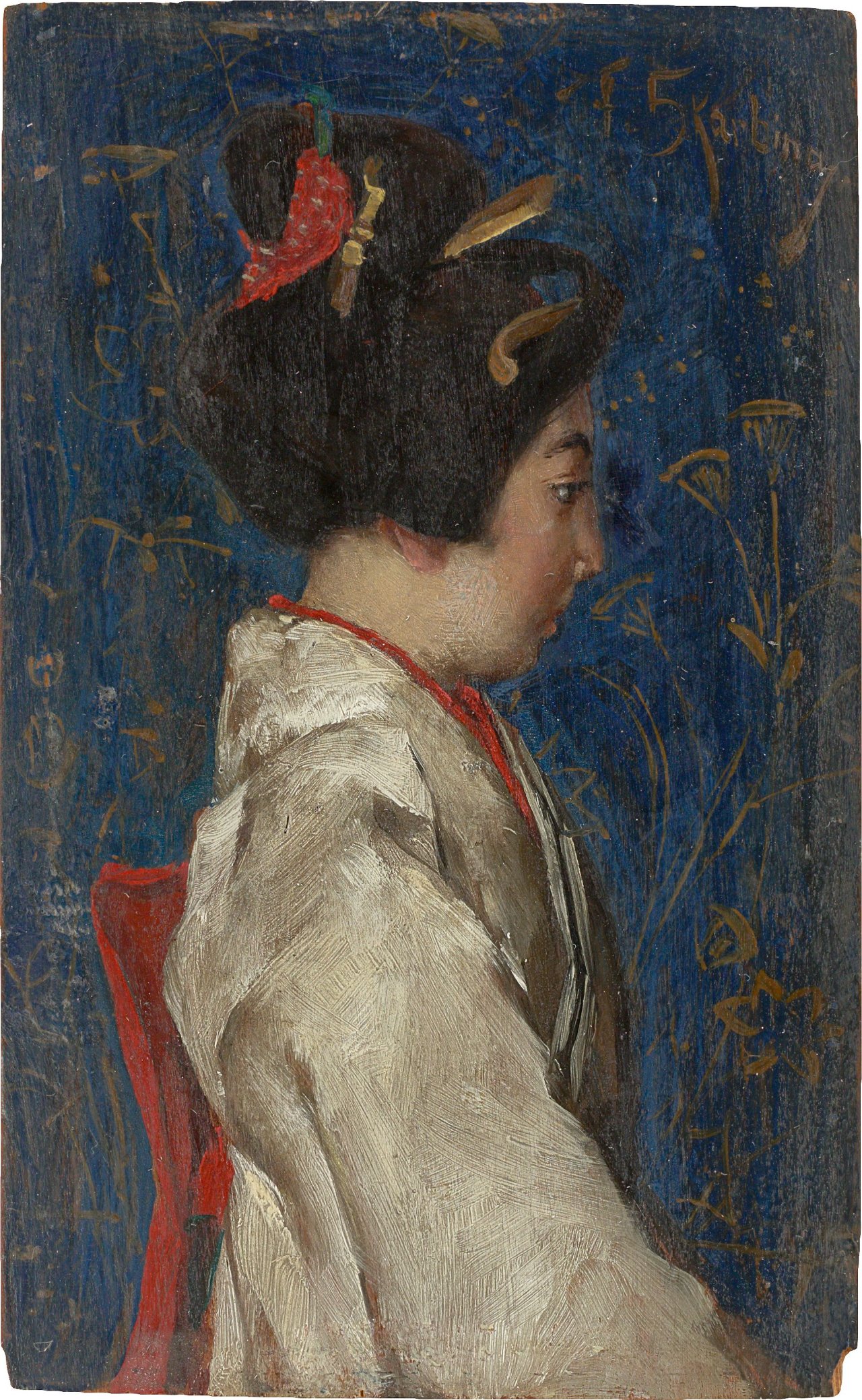 This picture shows the following artwork: Franz Skarbina. Geisha.