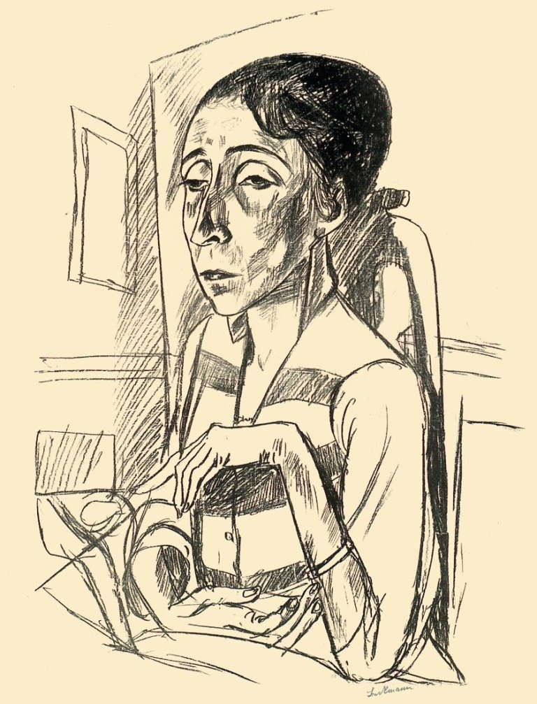 Auf diesem Bild ist das folgende Kunstwerk zu sehen: Max Beckmann. „Bildnis der Tänzerin Sent M’Ahesa“. 1921.