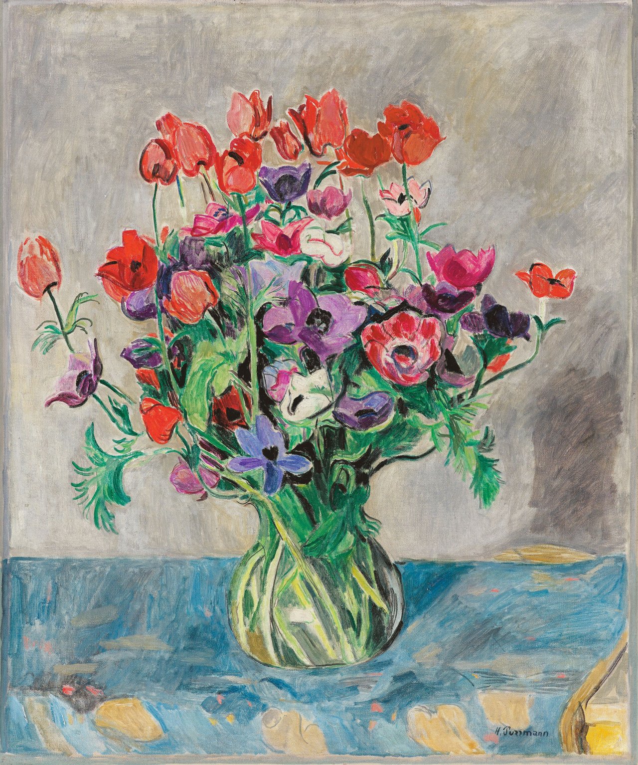 This picture shows the following artwork: Hans Purrmann. ”Anemonenstilleben”. Circa 1930/35.
